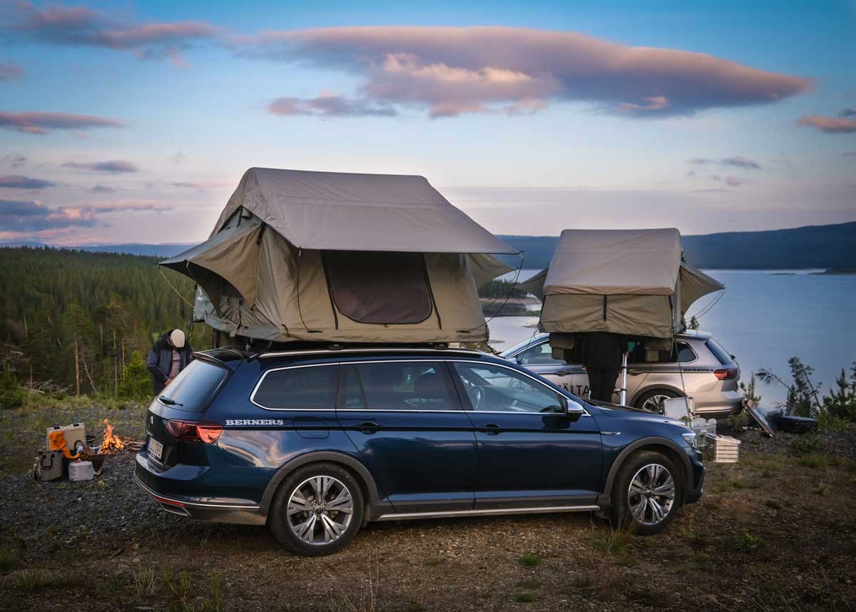 Camping vid sjö i Åre kommun med taktält som tickar alla mina boxar – avskildhet, sjö, berg och milsvid utsikt!