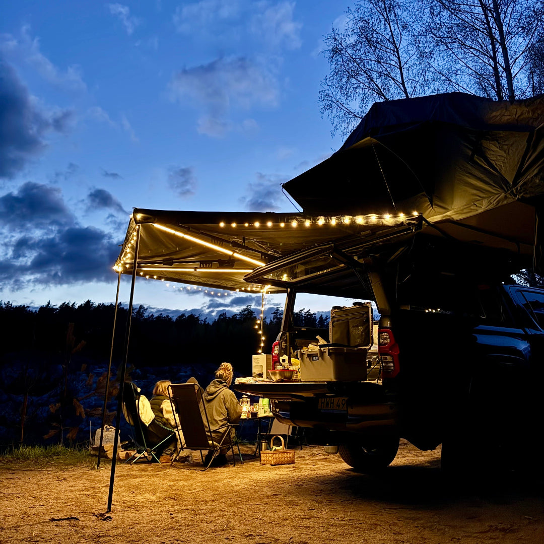 Markis till bil – Solfjädern 270 grader
