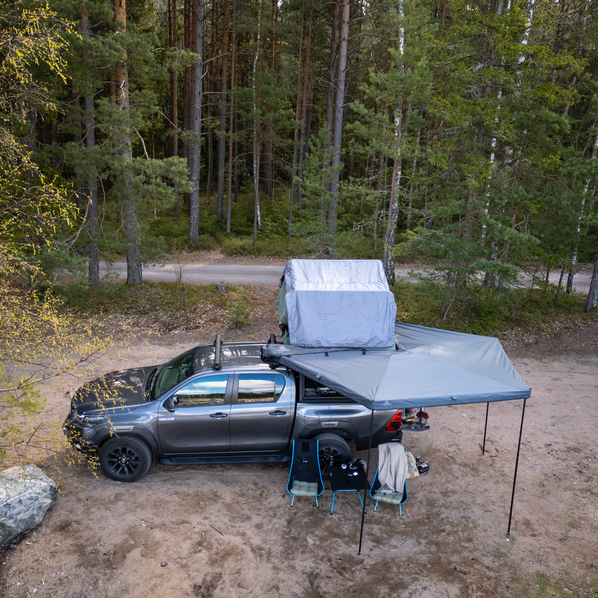 Markis till bil – Solfjädern 270 grader