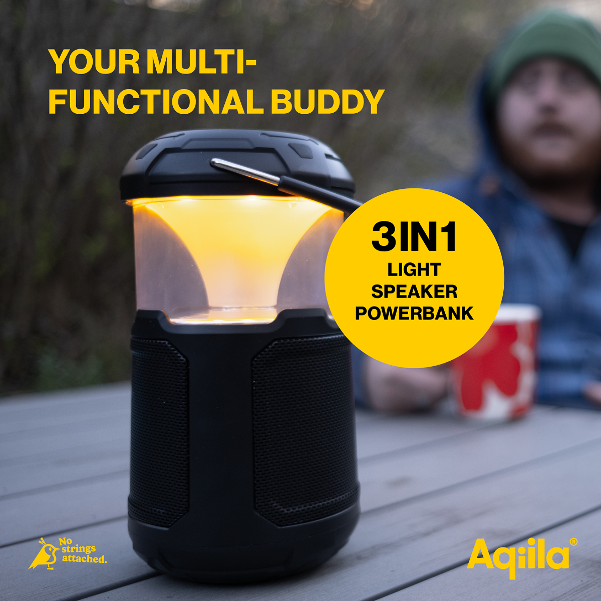 Soundbird – speaker, dimmable camping lamp and charger in one