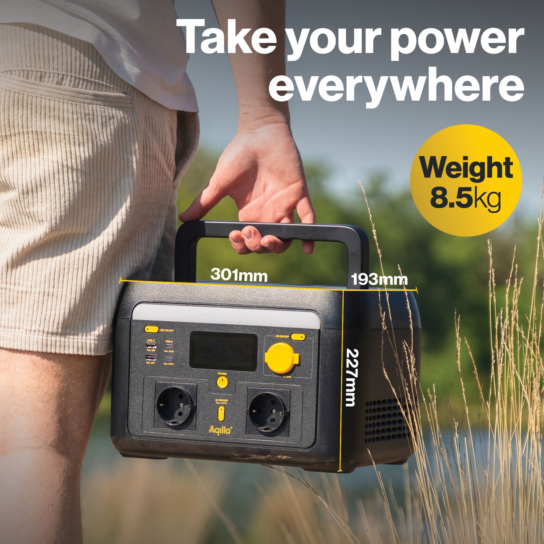 Aqiila Powerbird S1000v2 – portabel powerstation 1000 W