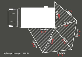 Markise til bil – Ventilator 270 grader